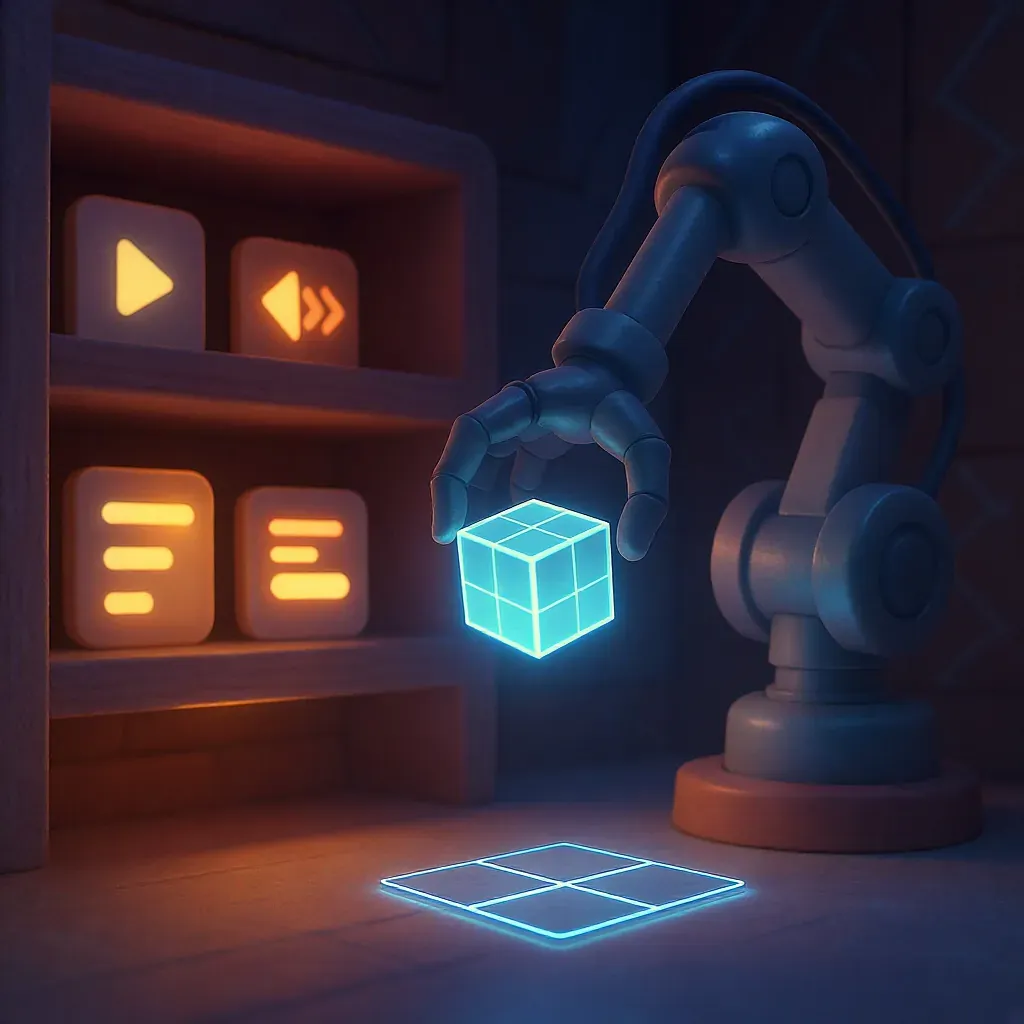 bras robotique qui administre l'interface utilisateur