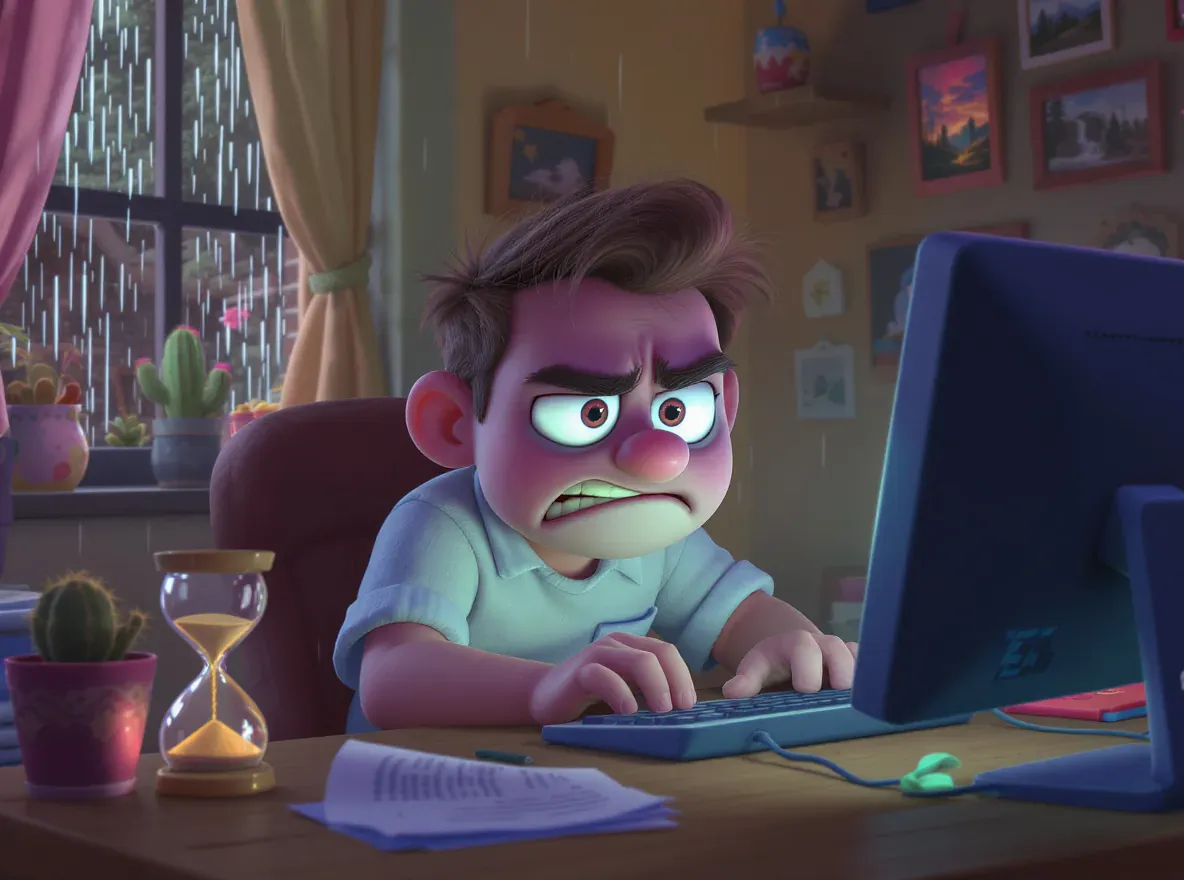 utilisateur frustré