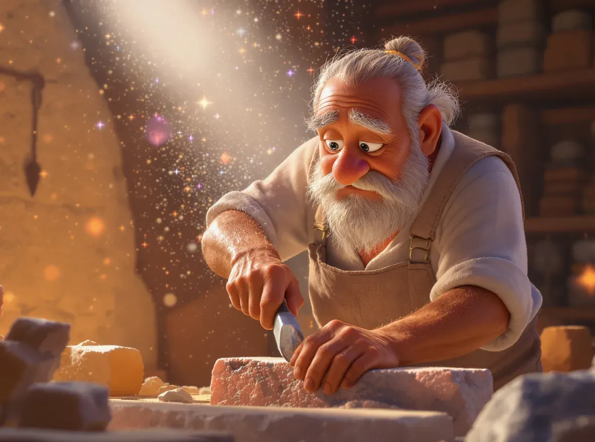 artisan entrain de travailler