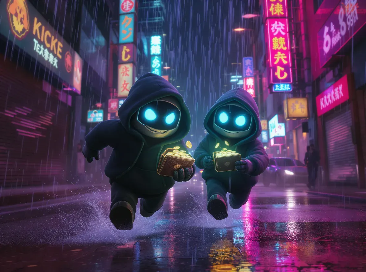 robot qui vollent de l'argent