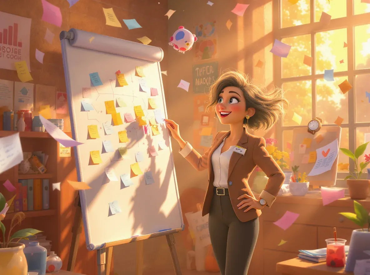 une entrepreneuse rayonnate qui créé sa stratégie