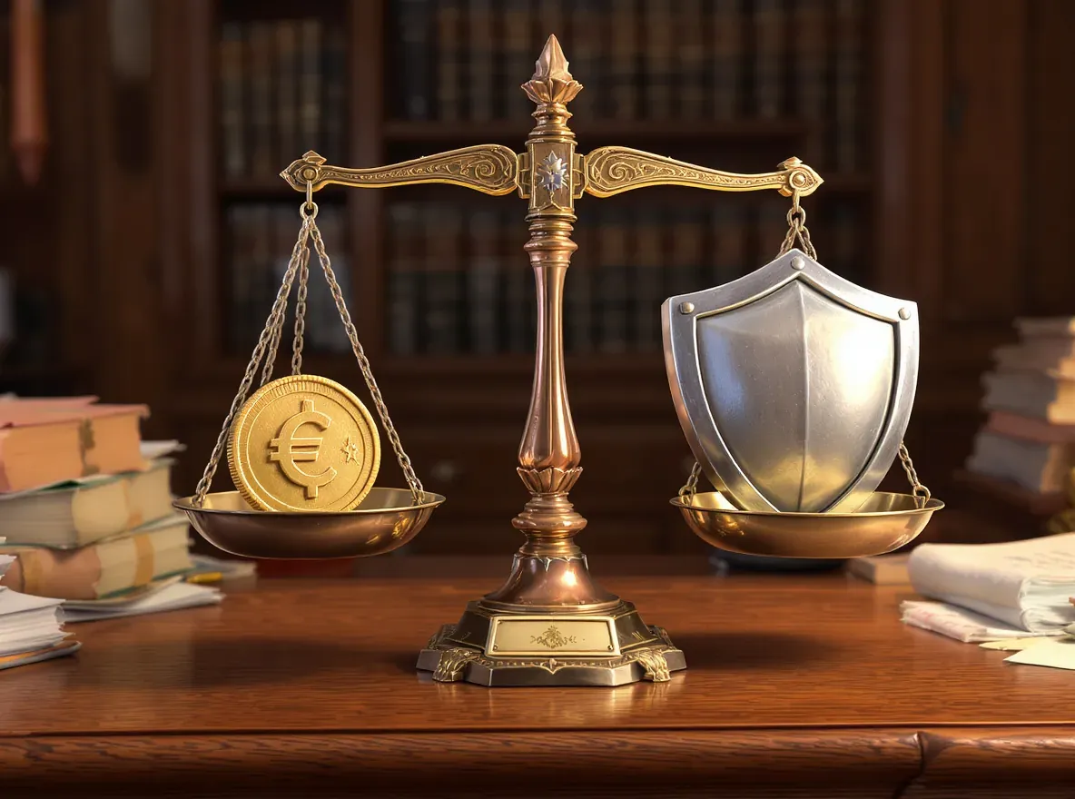 Balance argent et bouclier, équilibre parfait