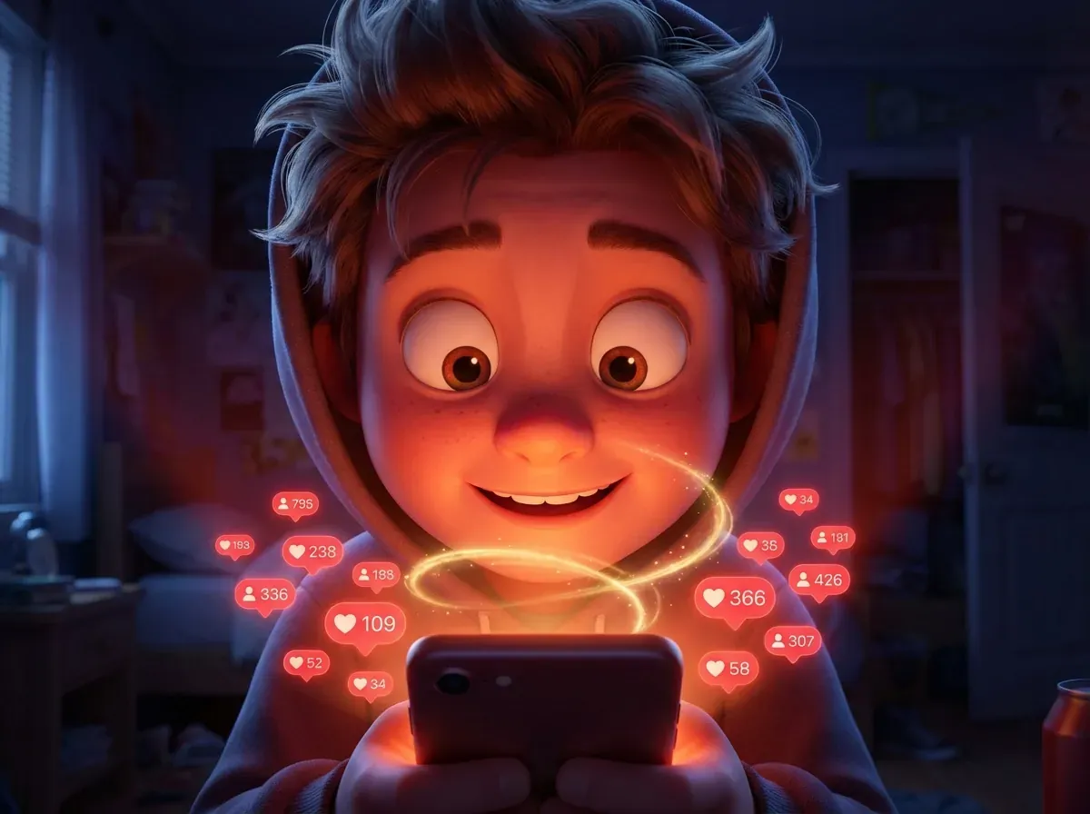 enfant accro devant smartphone