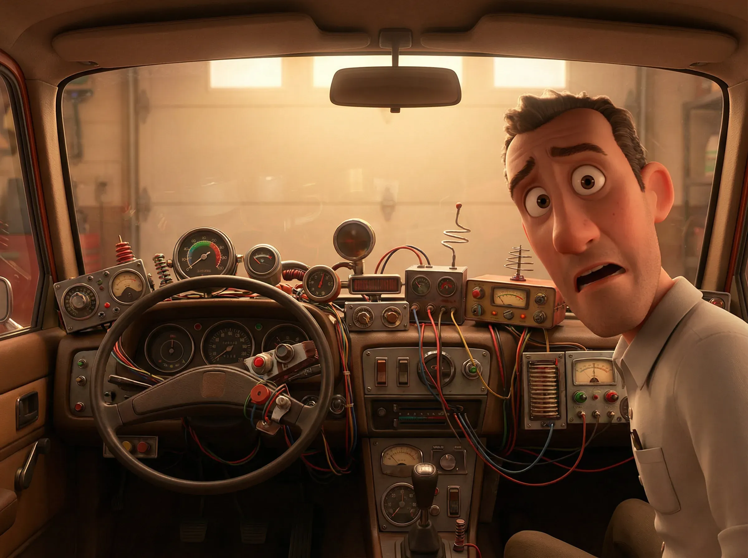 un tableau de bord aburde et incompréhensible