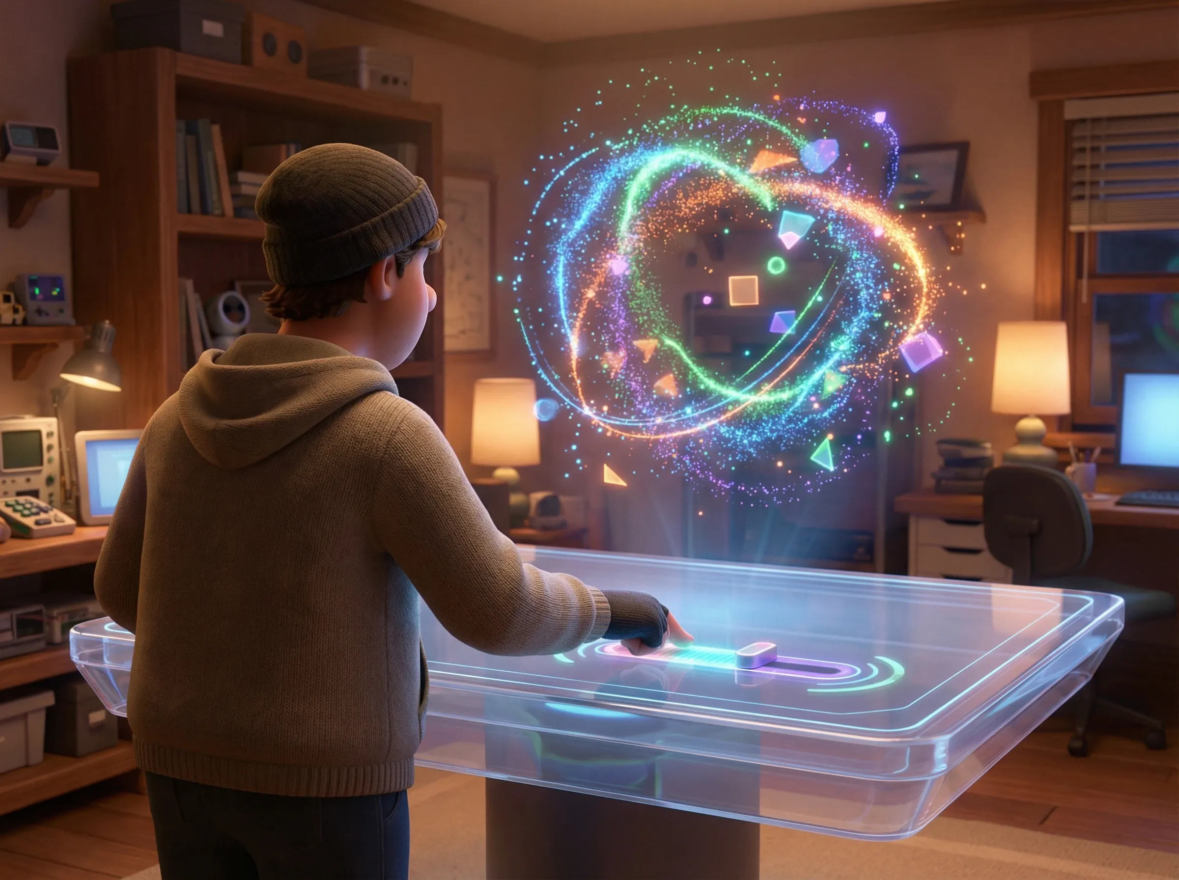 Concepteur ajustant les couleurs d'un graphique tactile