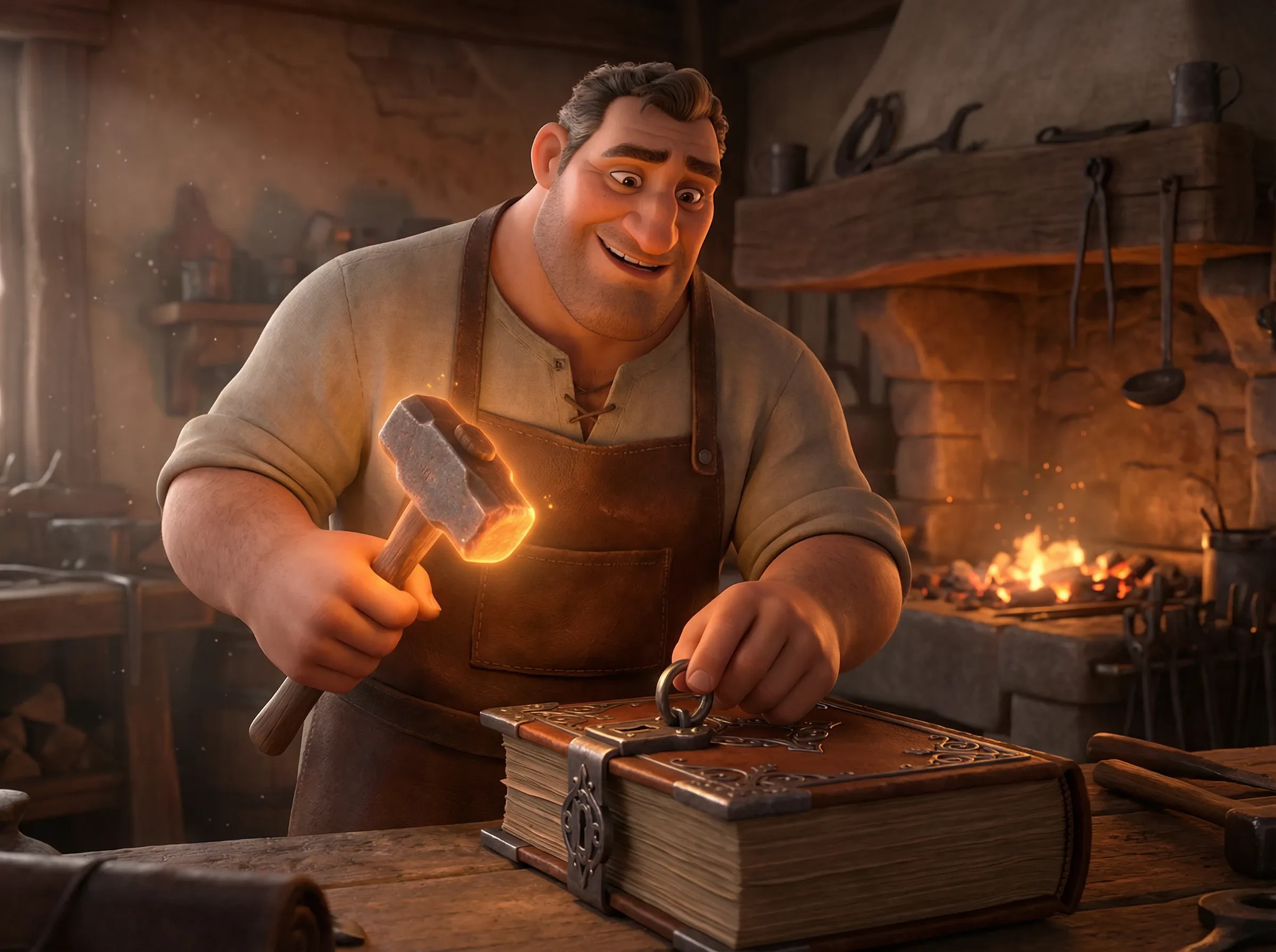 Forgeron et son livre de fer