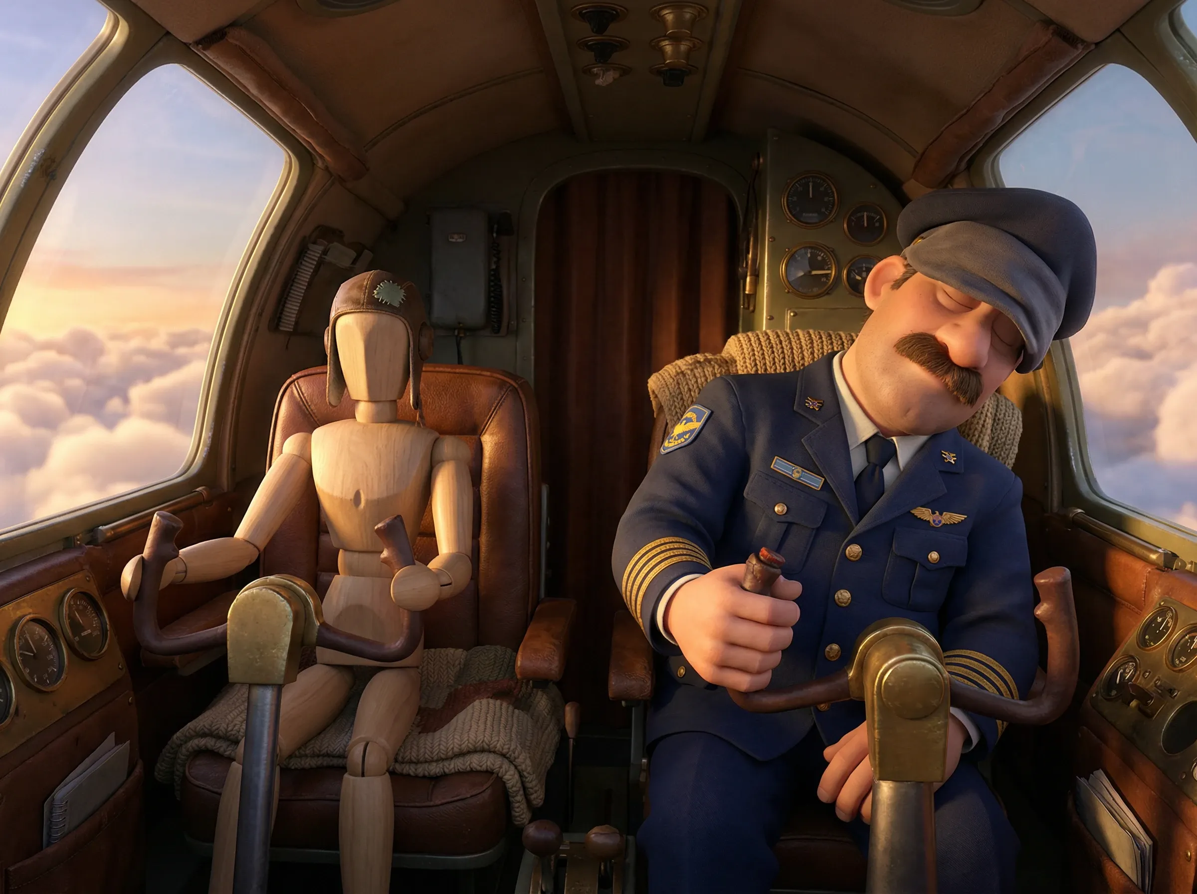 Pilote endormi, mannequin aux commandes