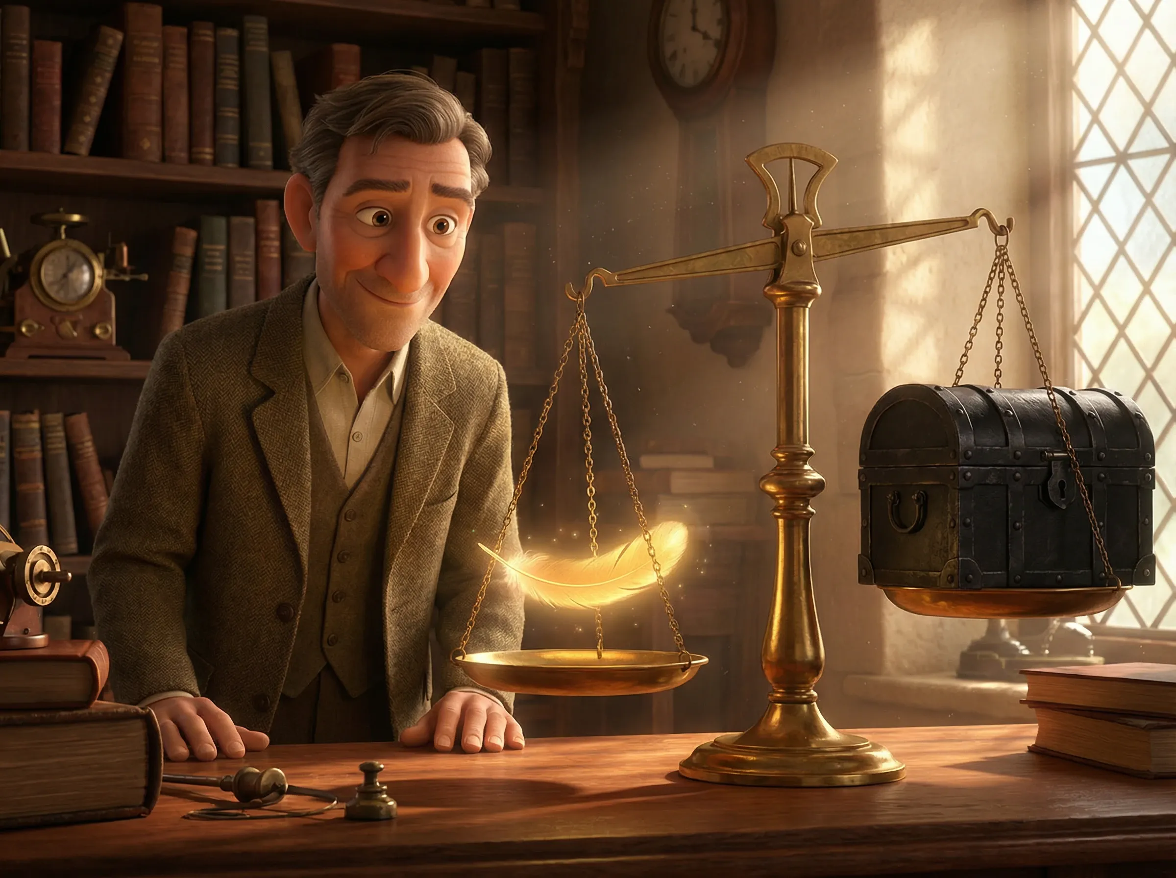 La plume et le coffre: un poids inattendu