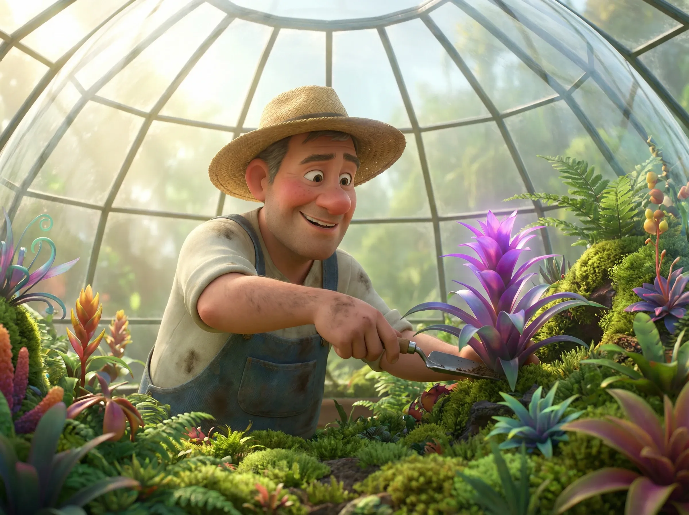 Jardin miniature en vase