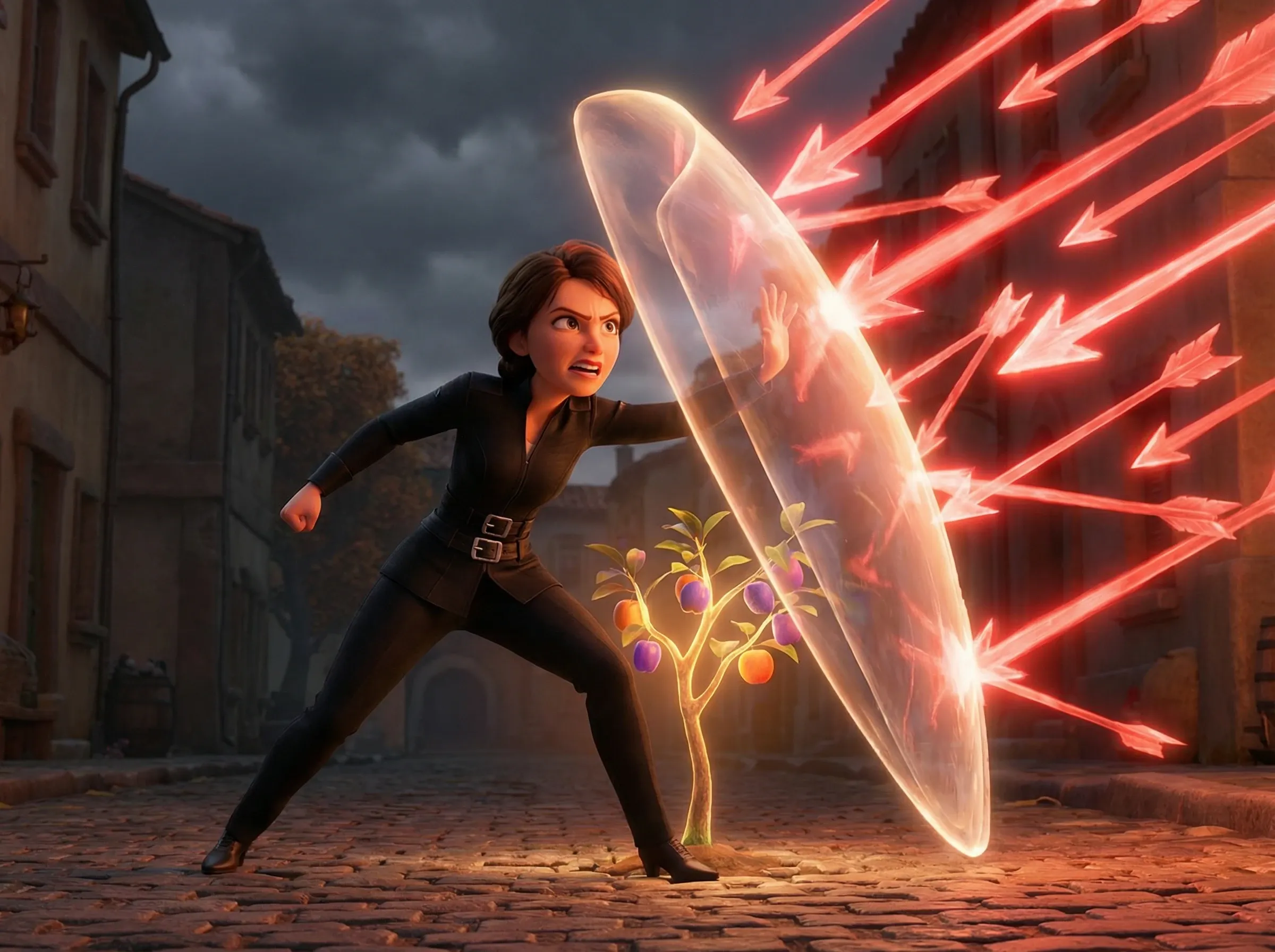 Protectrice d'arbre face aux flèches