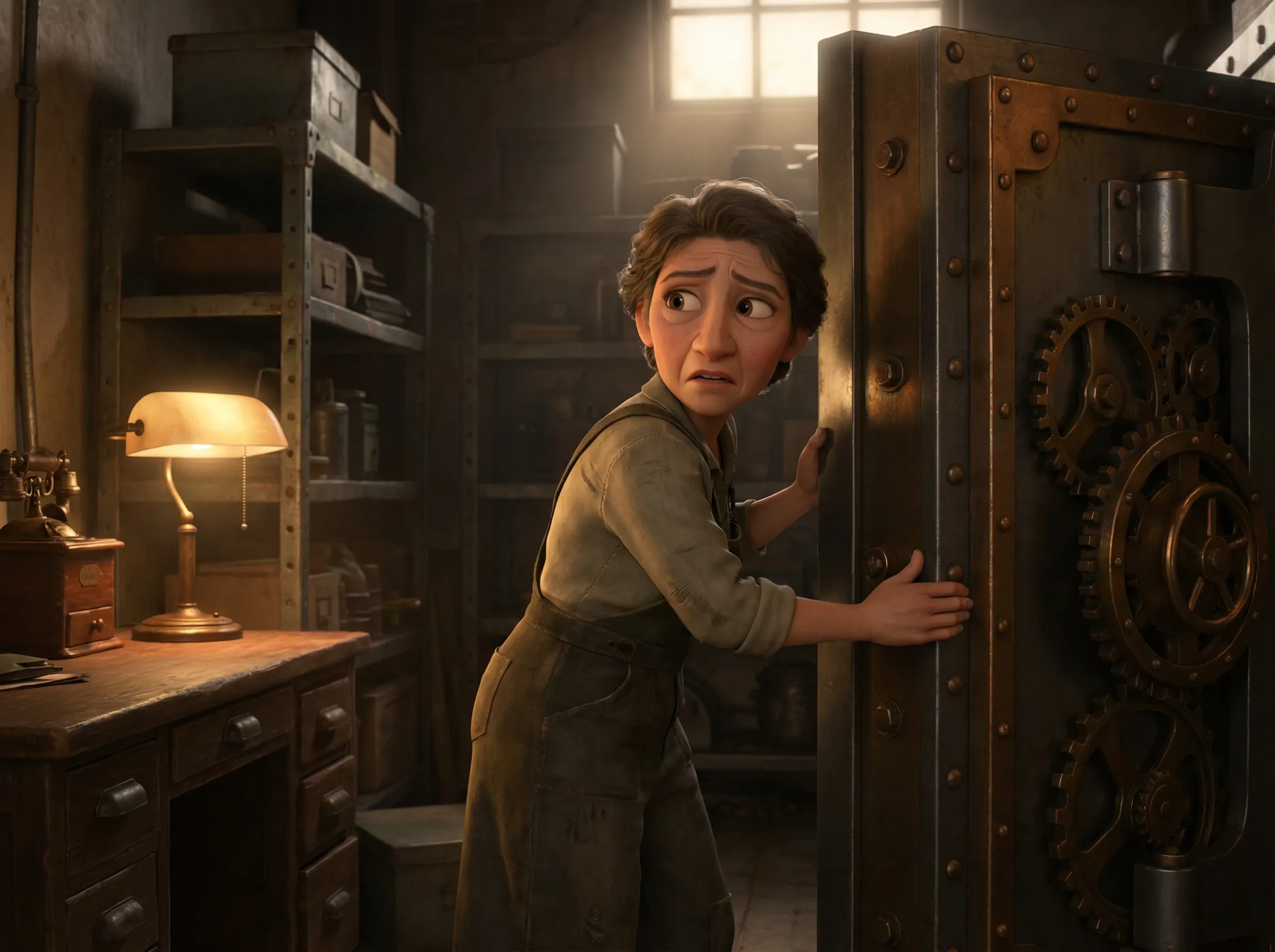 Fermeture consciencieuse d'un coffre-fort sécurisé