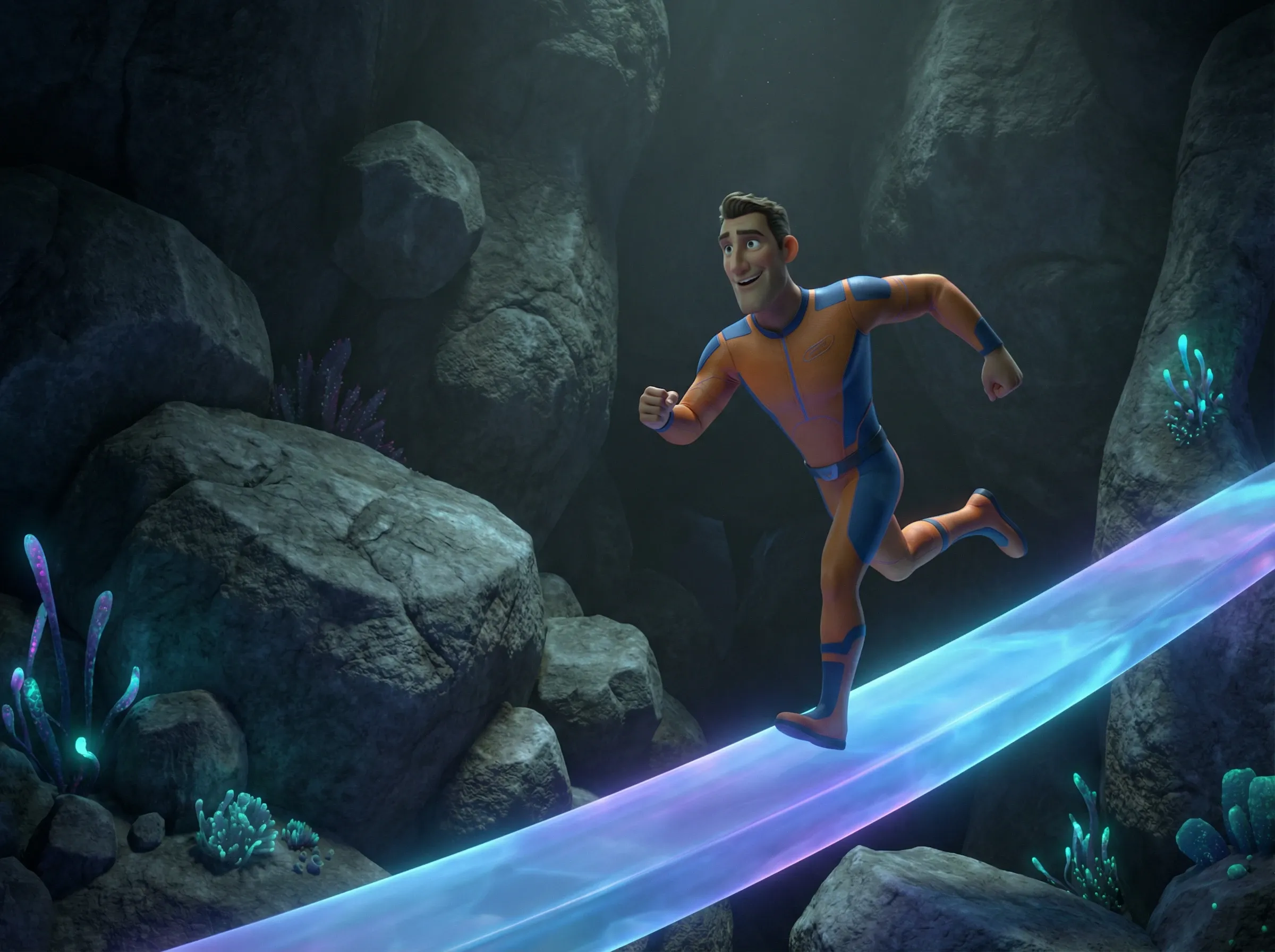 Course lumineuse, obstacles dépassés