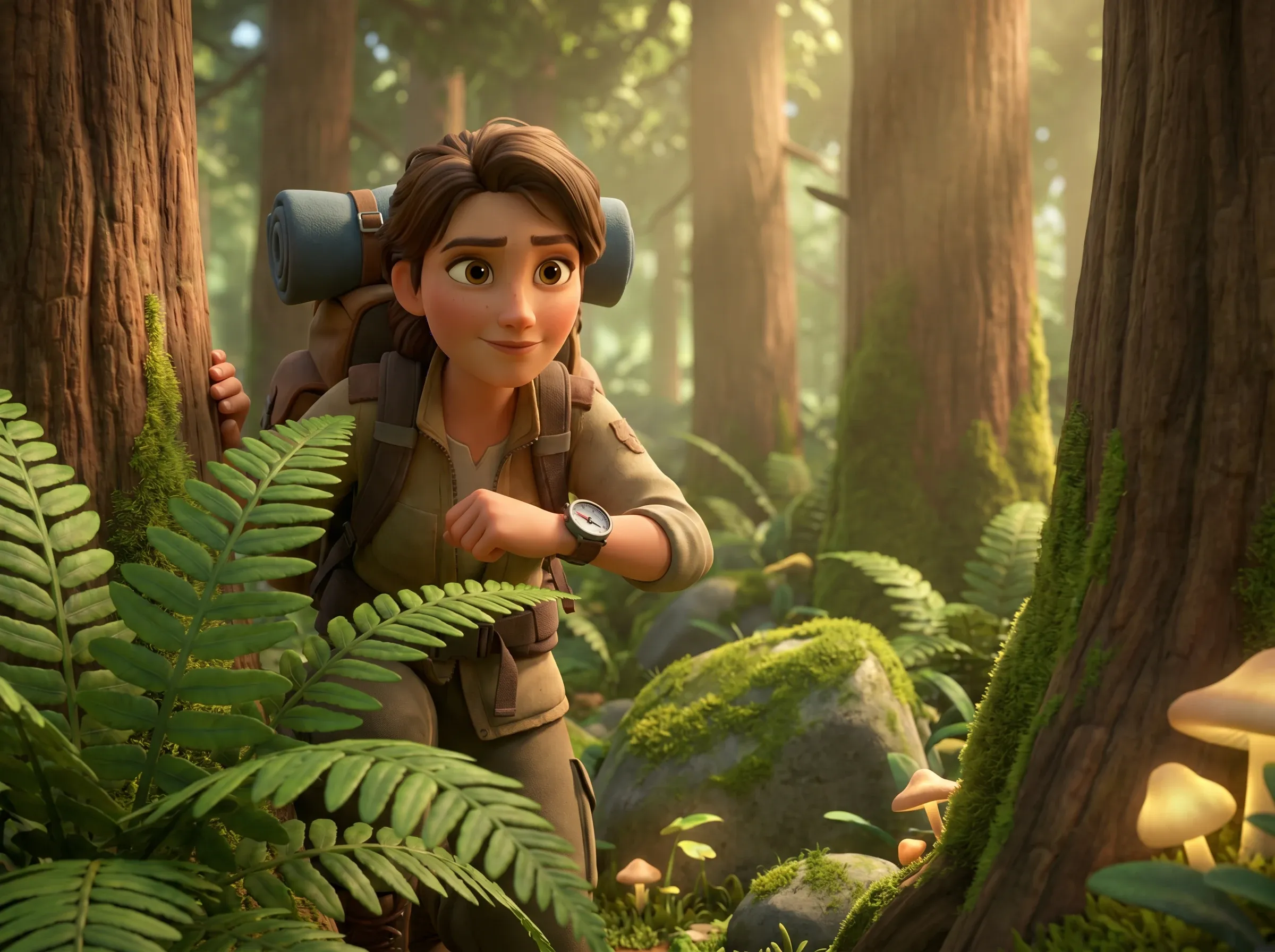 Randonneuse boussole au poignet