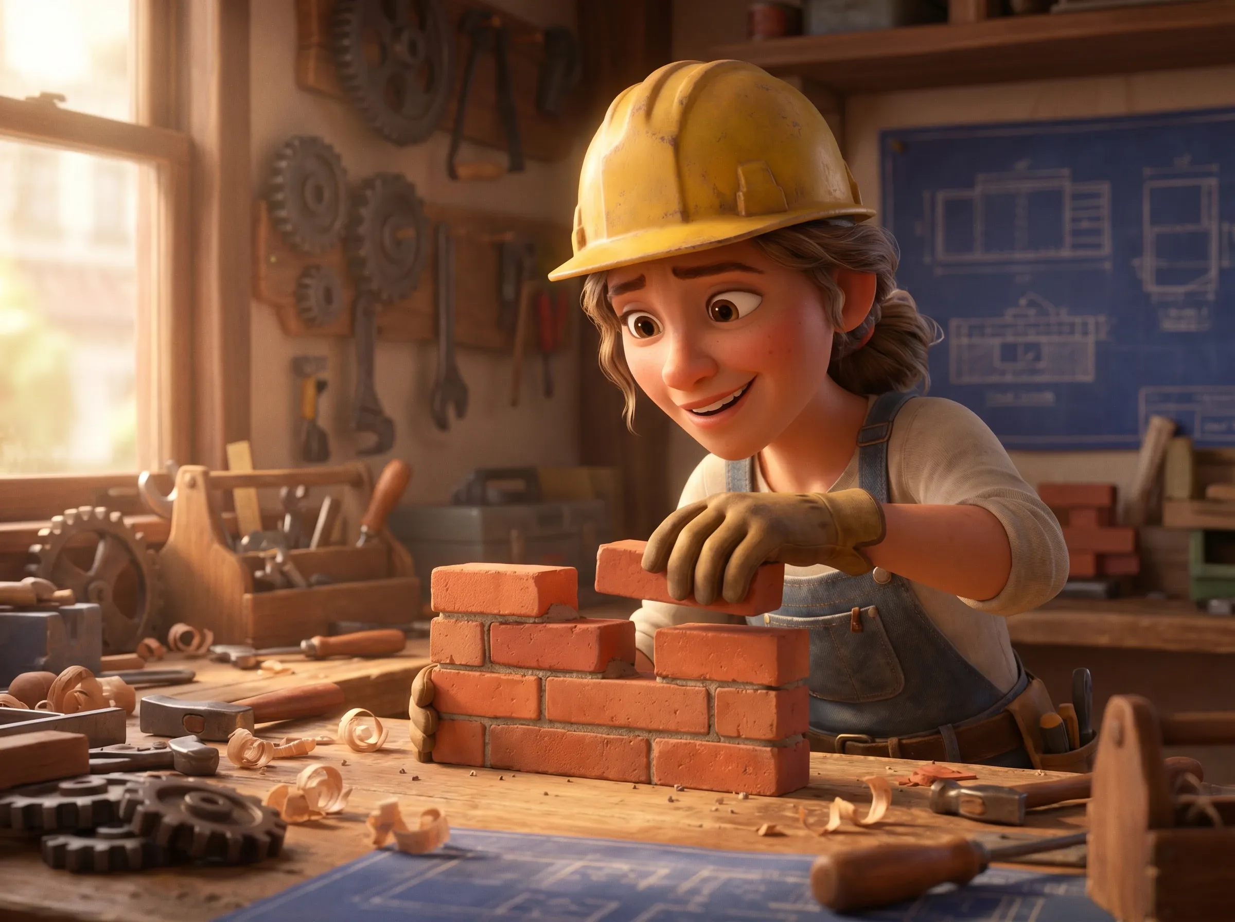 Briquette manquante dans un mur miniature