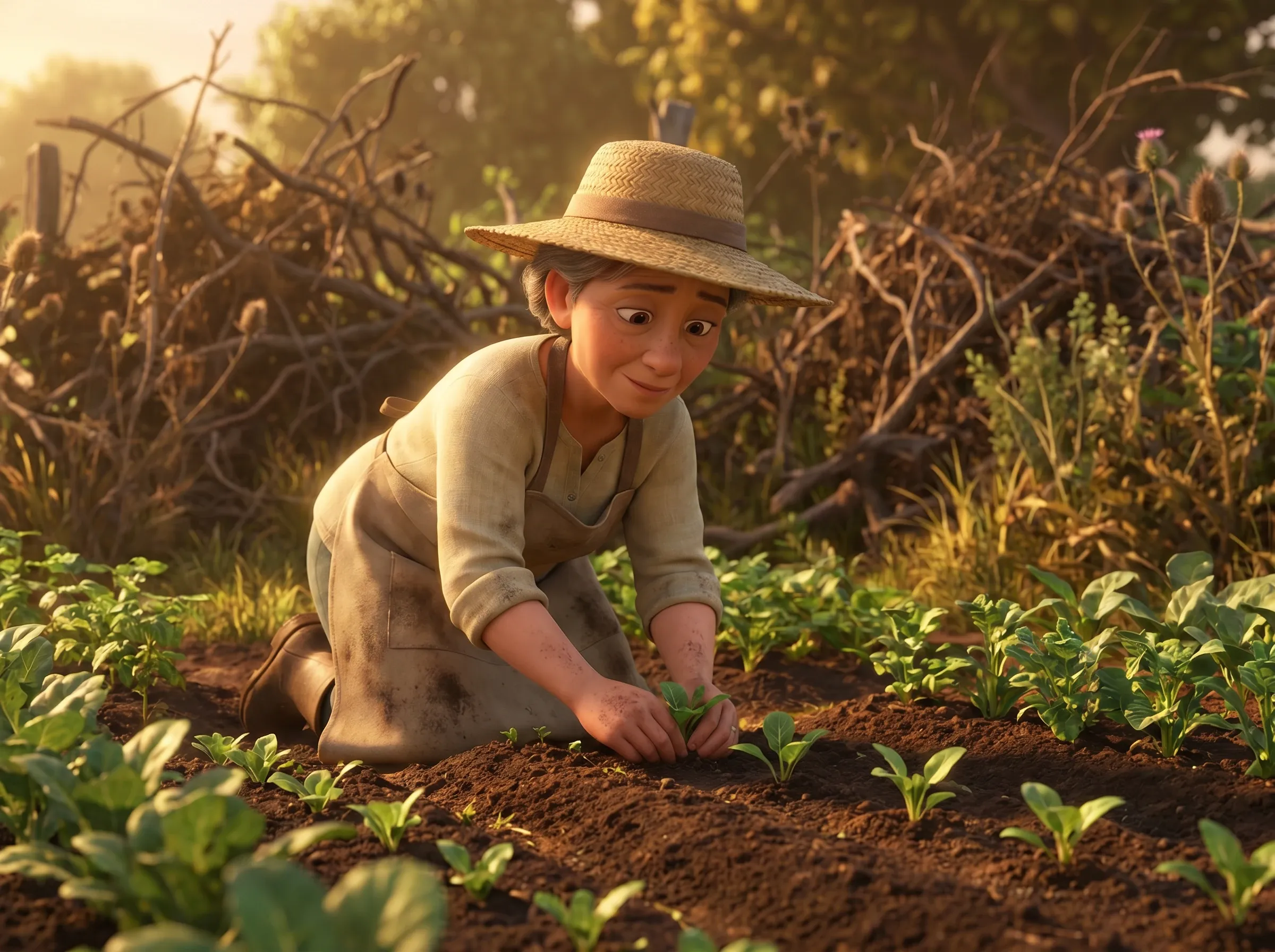 Jardinière plante, contraste net entre ordre et chaos
