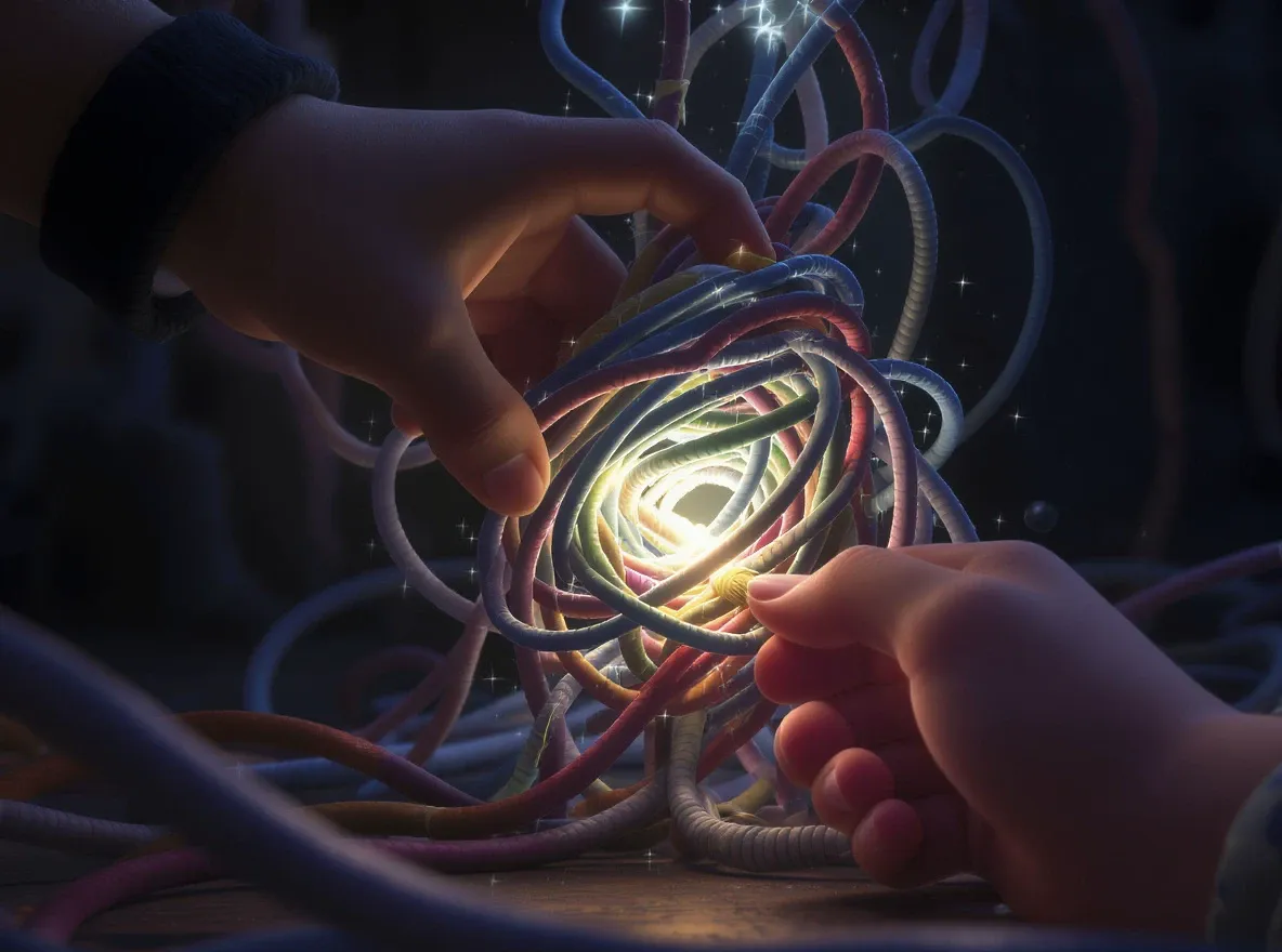 Connexion impossible dans nœud de fils lumineux