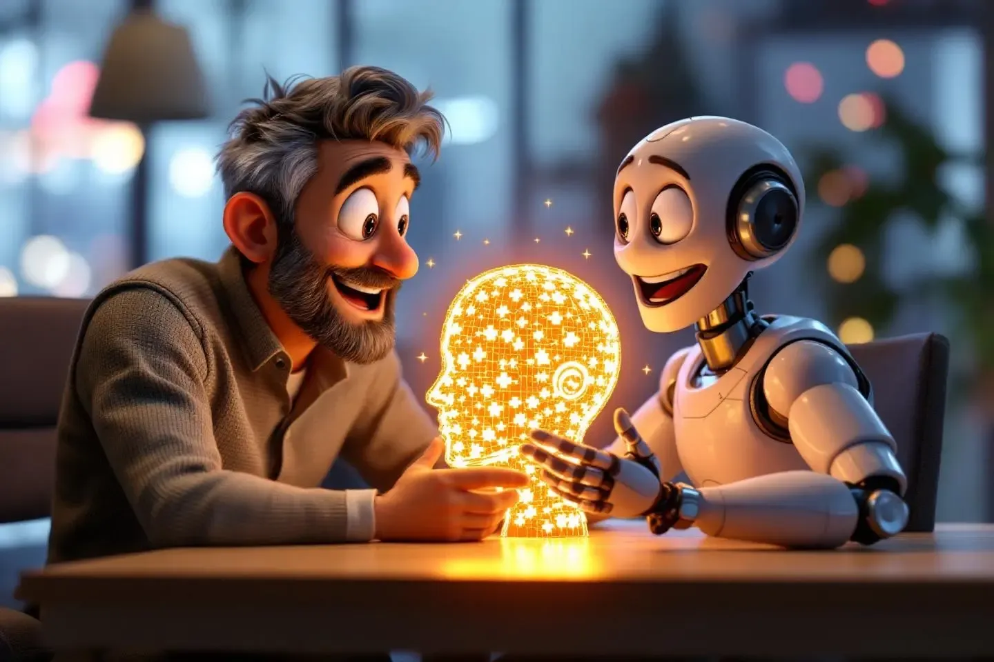 Eurêka du puzzle mental: robot mentor