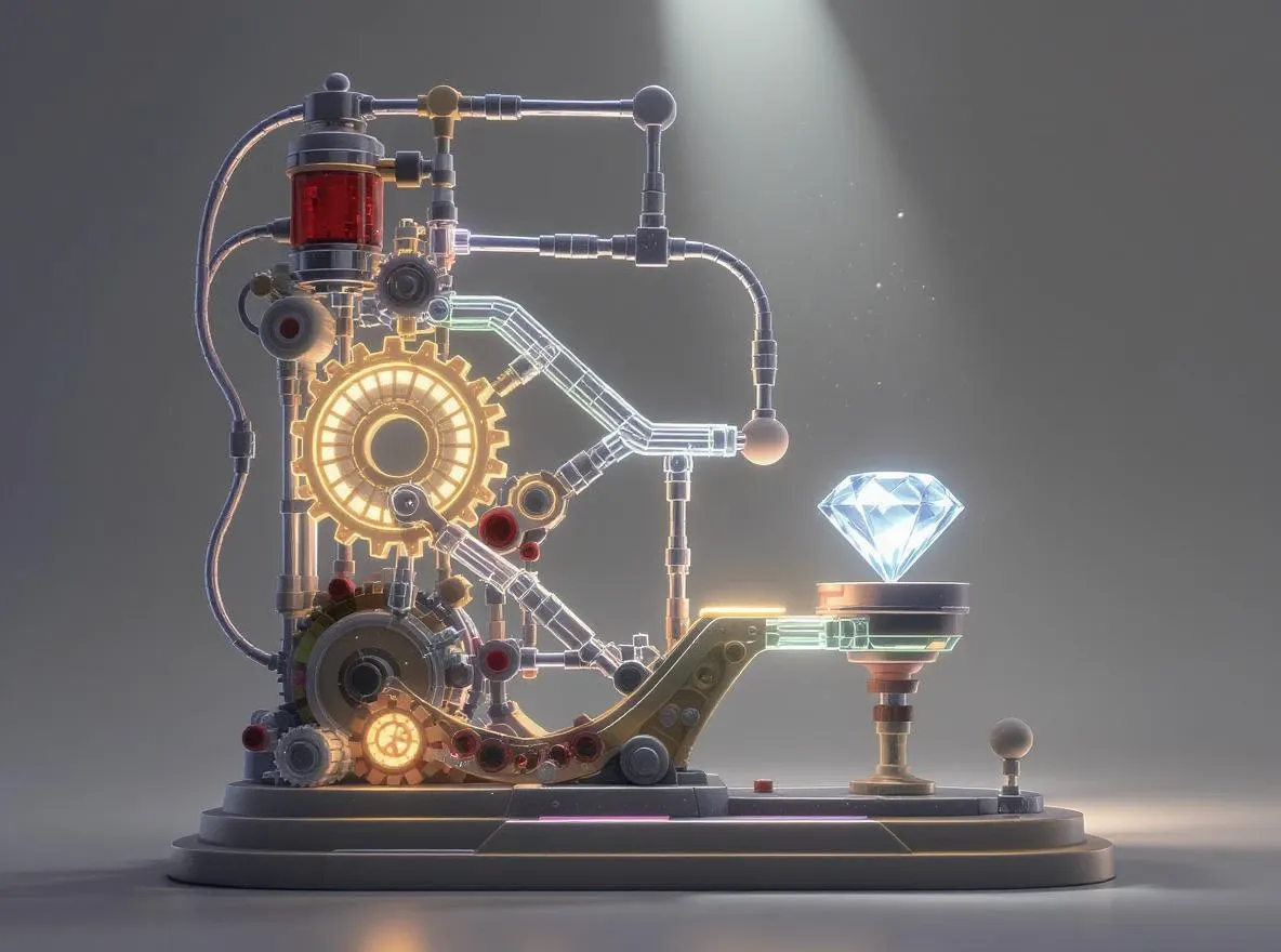 Machine Rube Goldberg IA : Donnée brute en diamant