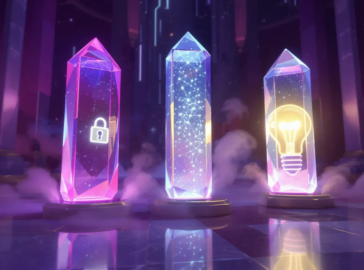 Piliers de cristal: cadenas, réseau, ampoule