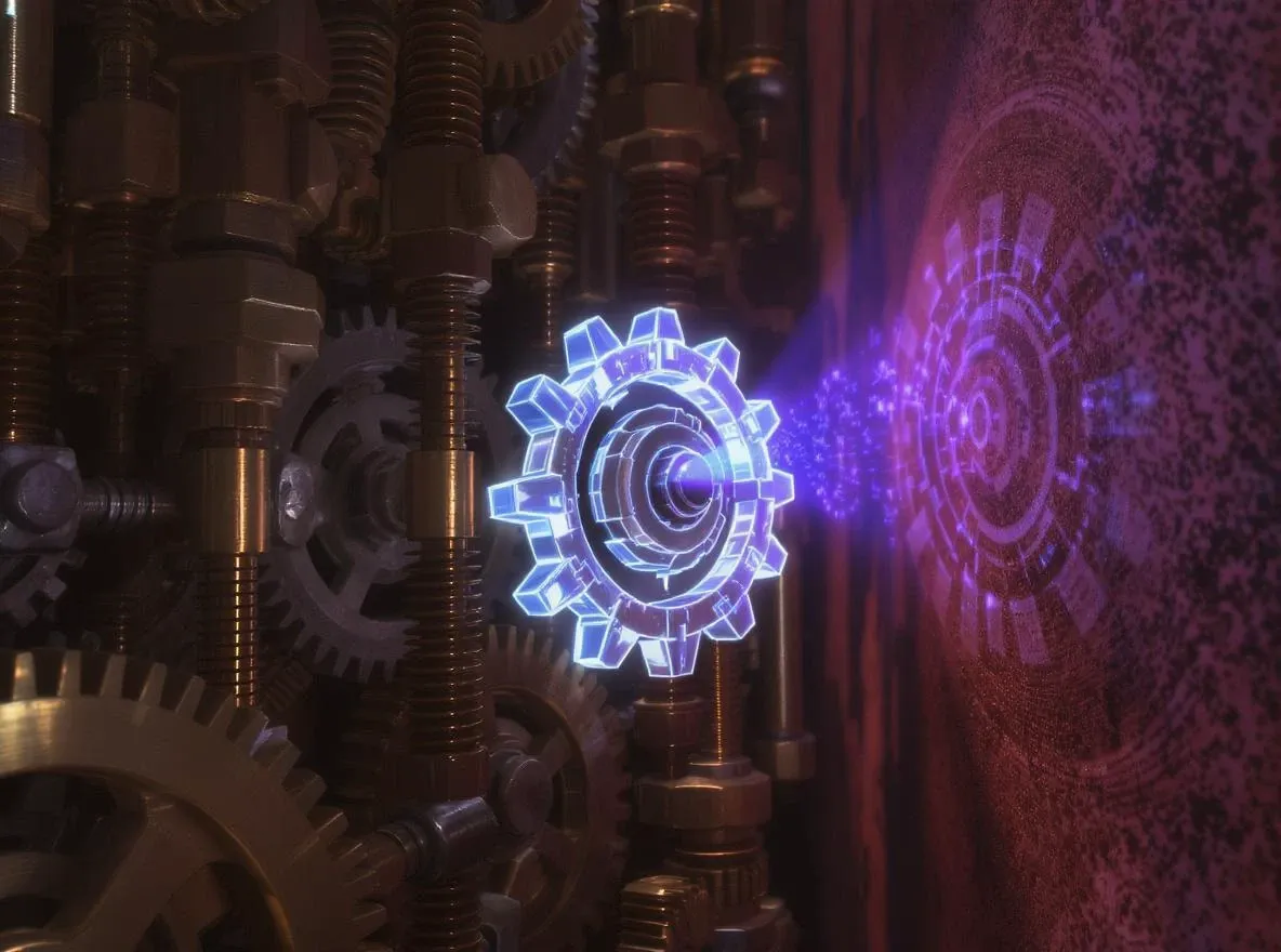 Engrenage lumineux projette motif