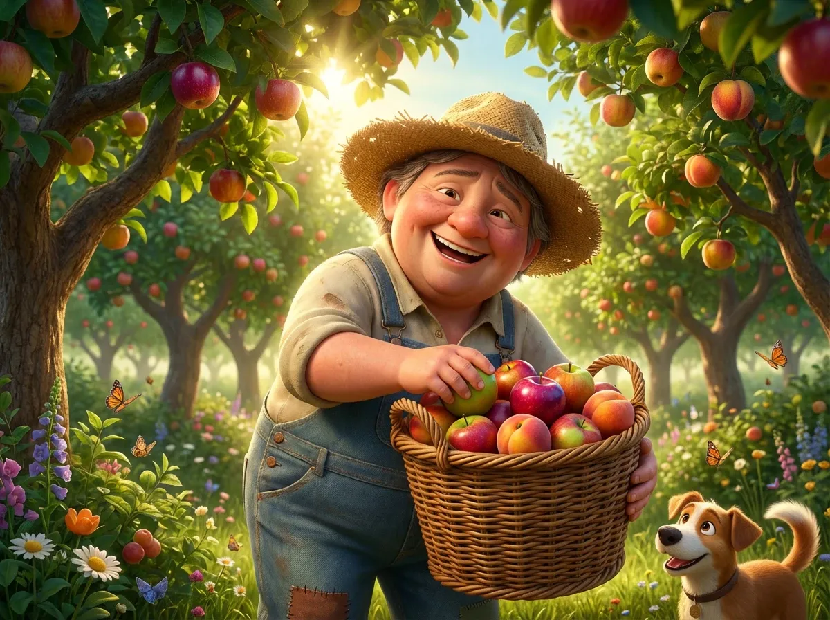 Récolte abondante au verger