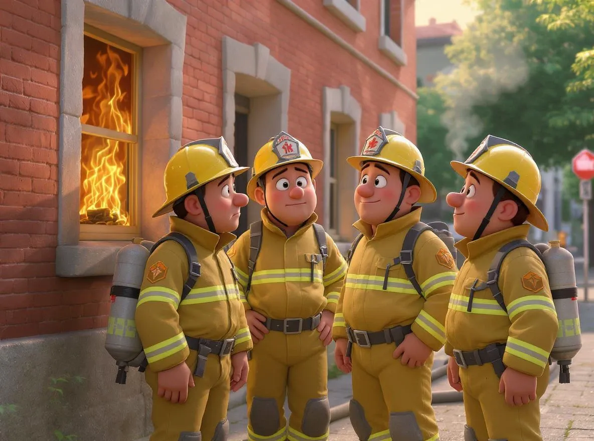 Pompiers désemparés devant l'incendie