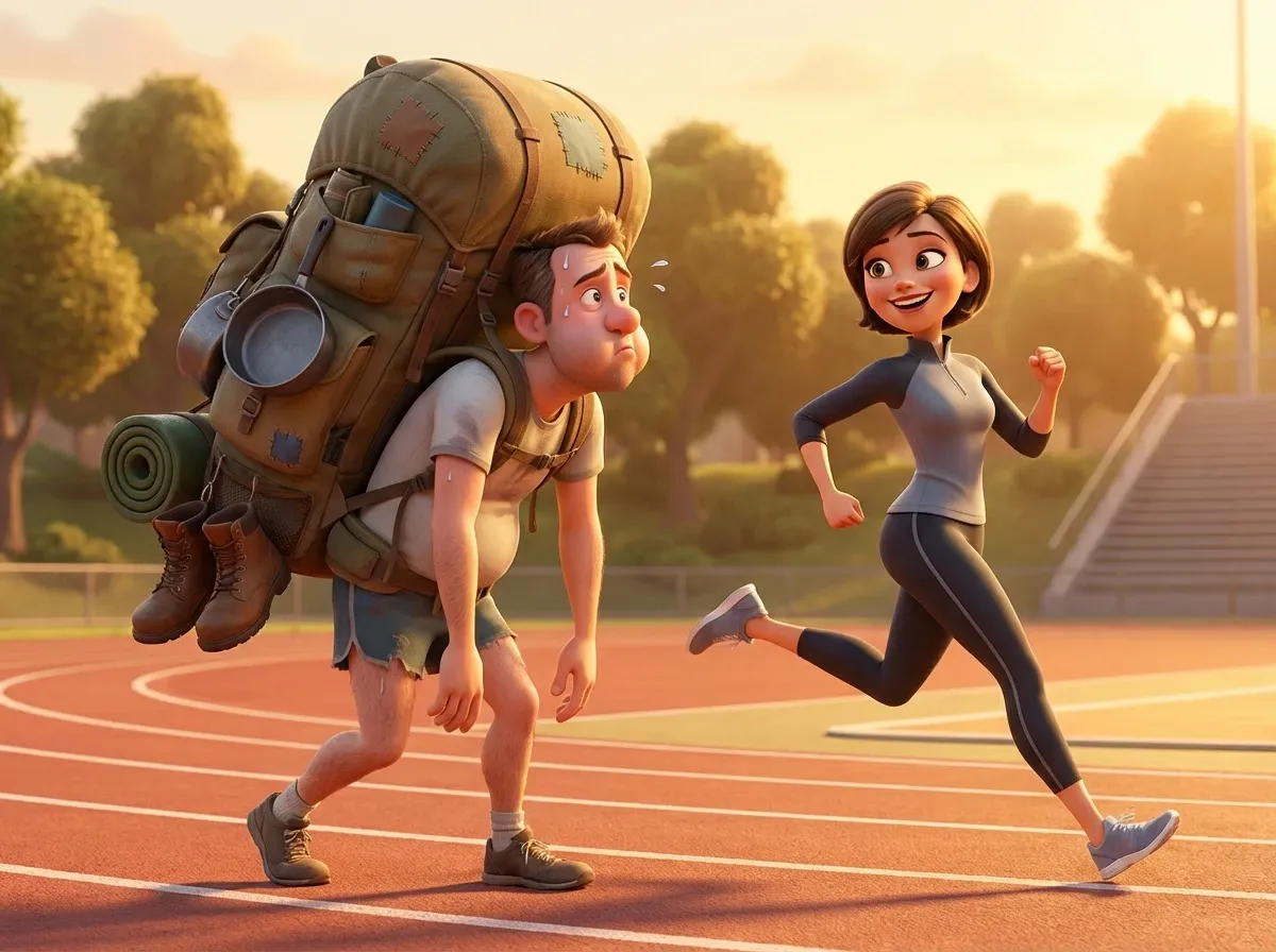 Course inégalitaire avec fardeau