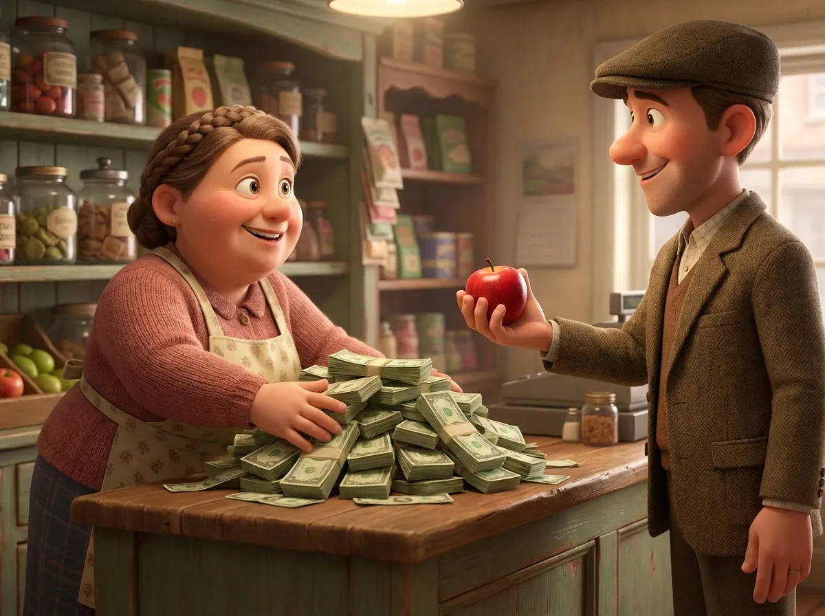 Échange inversé: fruit contre argent