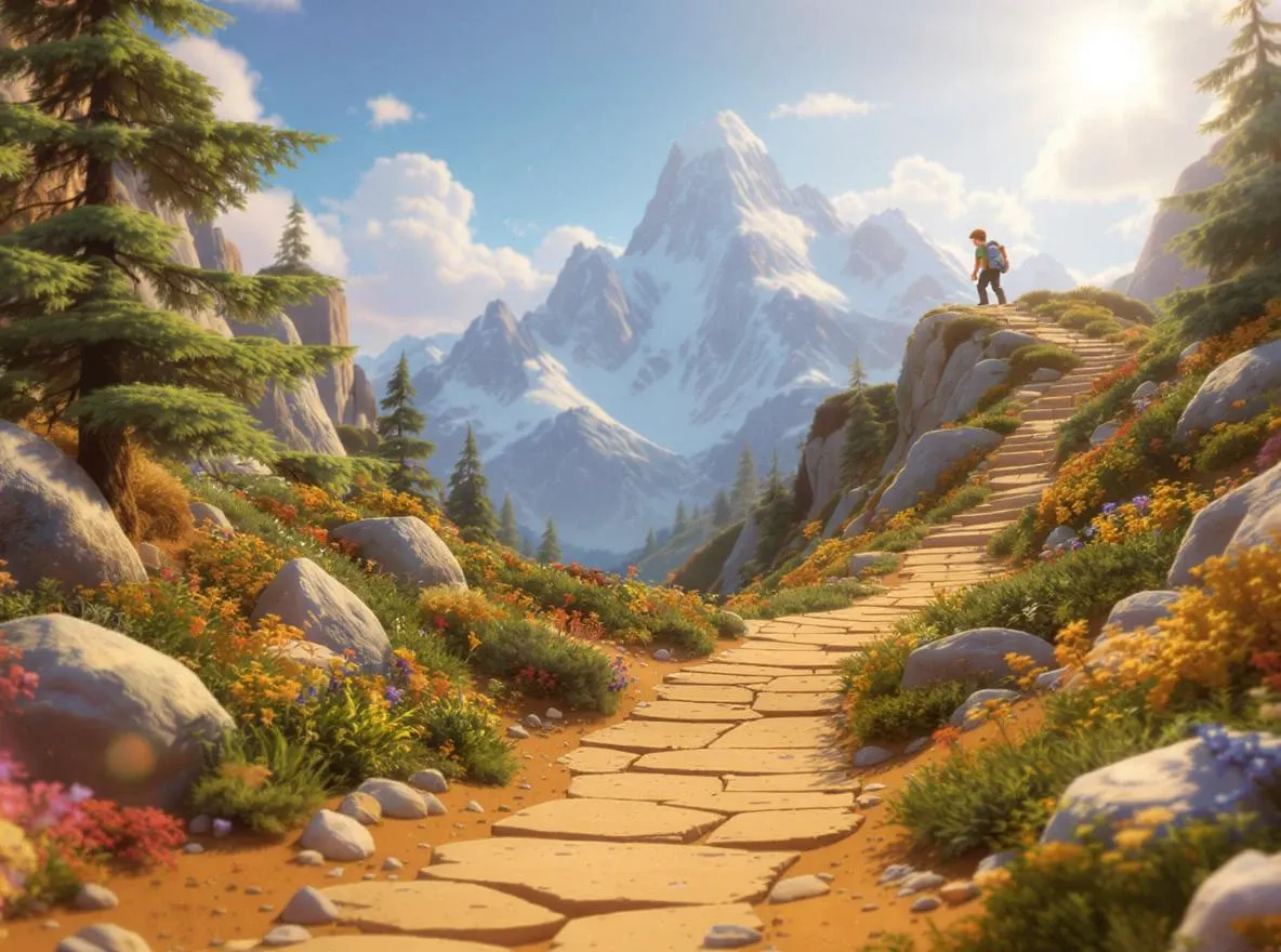 Chemin de montagne: effort ou facilité