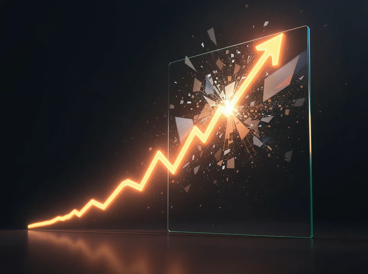 Graphique brise un seuil critique
