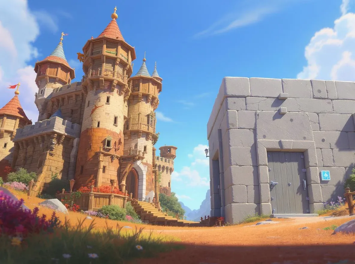 Forteresse bois fissurée vs bunker béton lisse