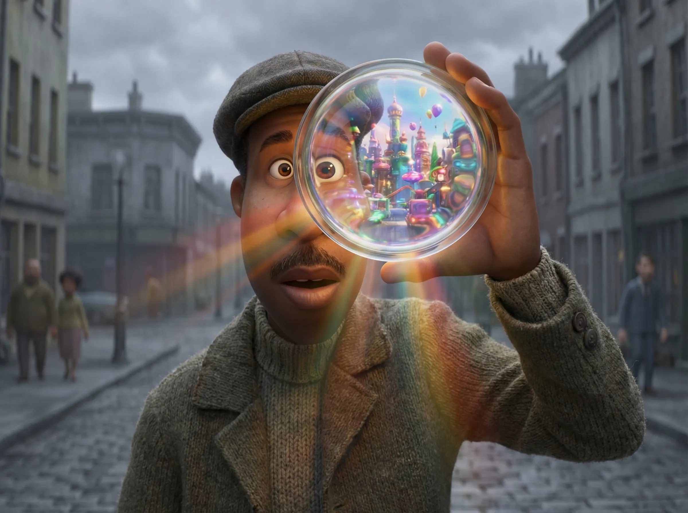 Lentille révélant distorsion et biais