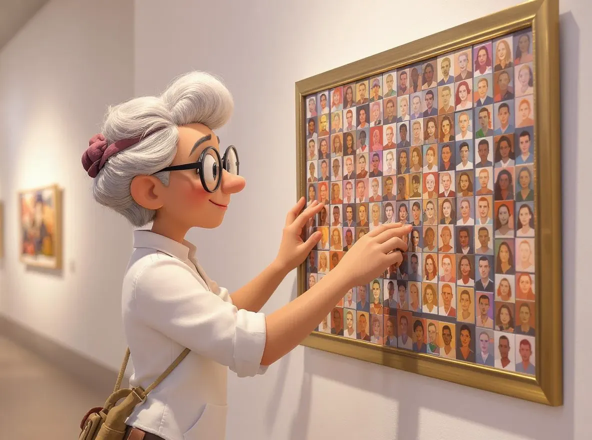 Inclusion: mosaïque de portraits en galerie