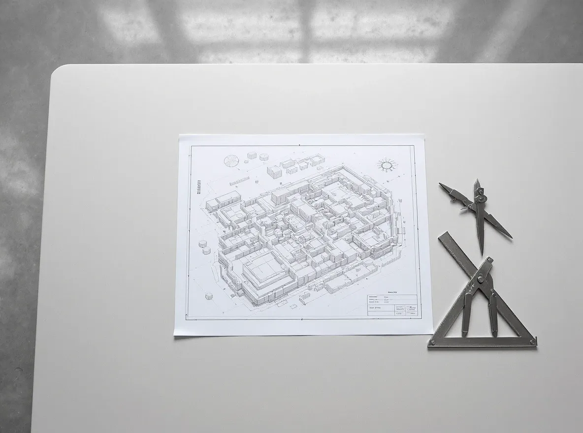 Plan architectural et outils de précision