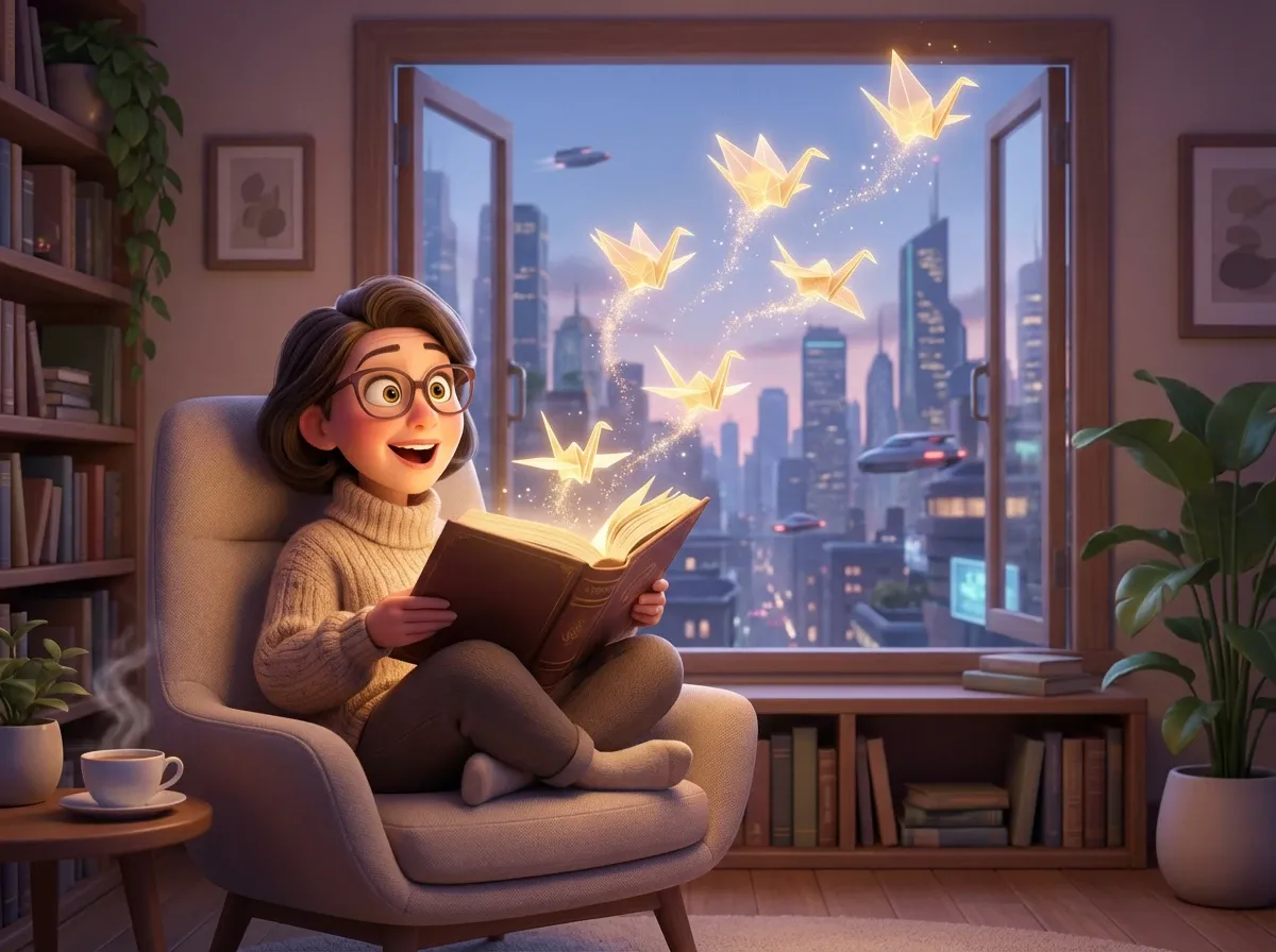 Lecture créative en ville futuriste