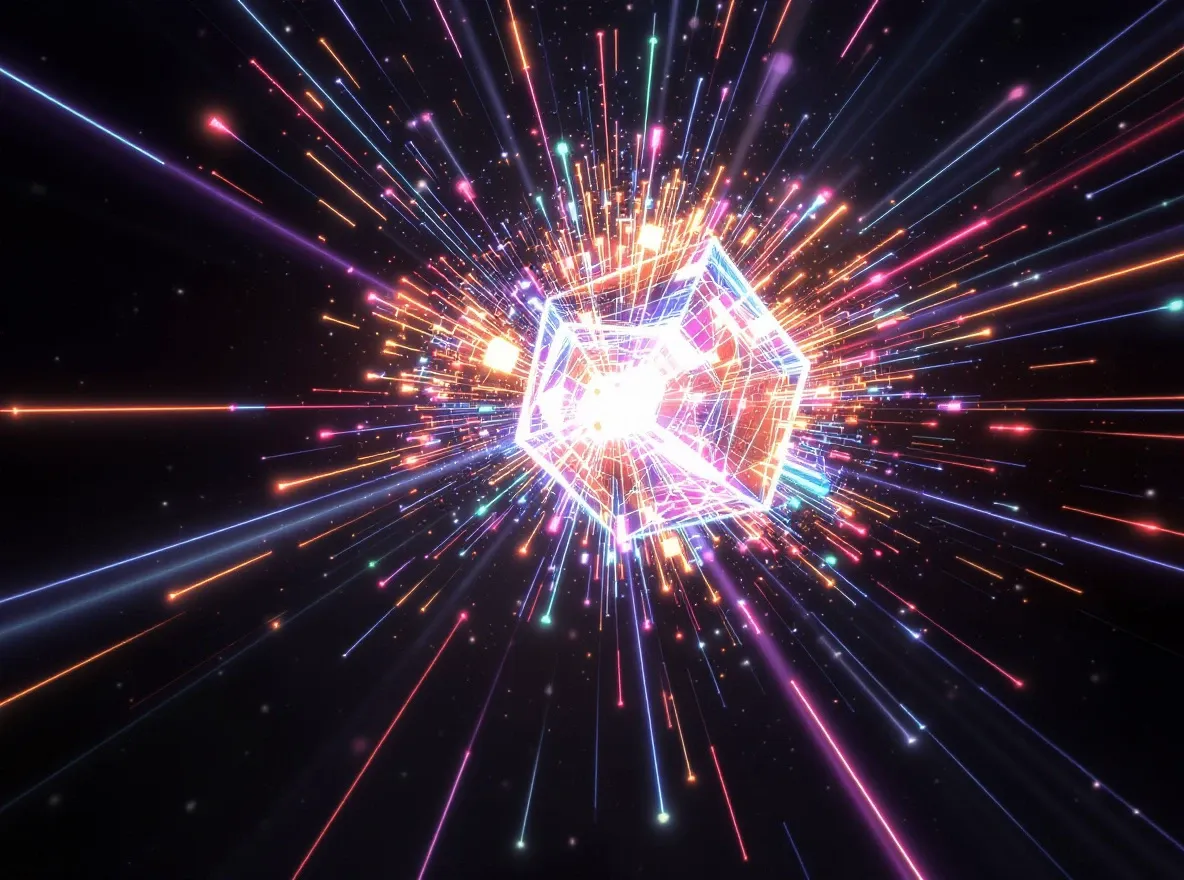 Explosion de lumière colorée
