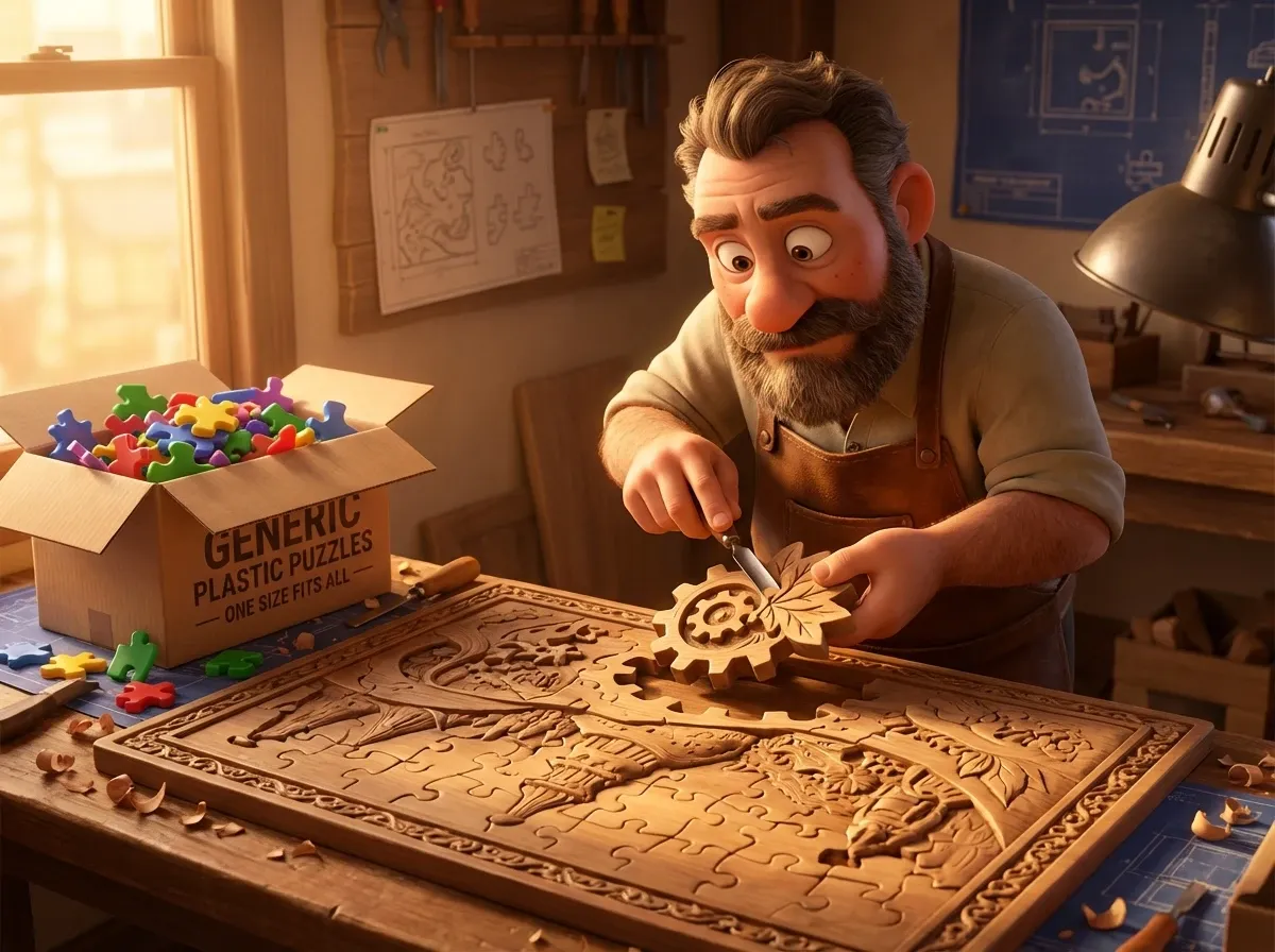 Artisanat sur mesure : Le puzzle unique en bois