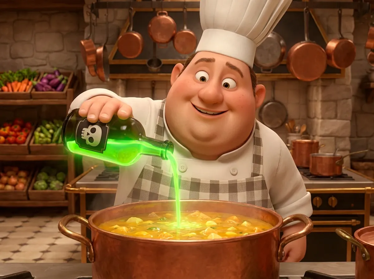 Cuisinier empoisonne la soupe par erreur