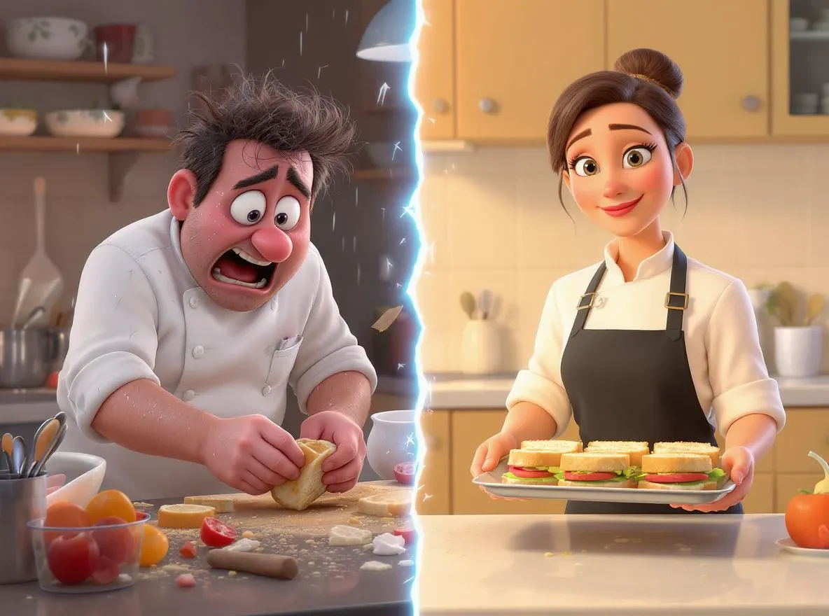 Chef paniqué, traiteur serein: l'art du sandwich