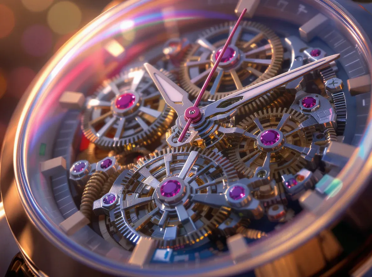 Rouages internes montre de luxe