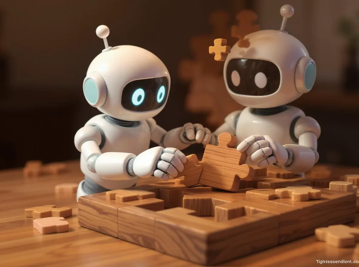 Robot perplexe devant puzzle incompatible
