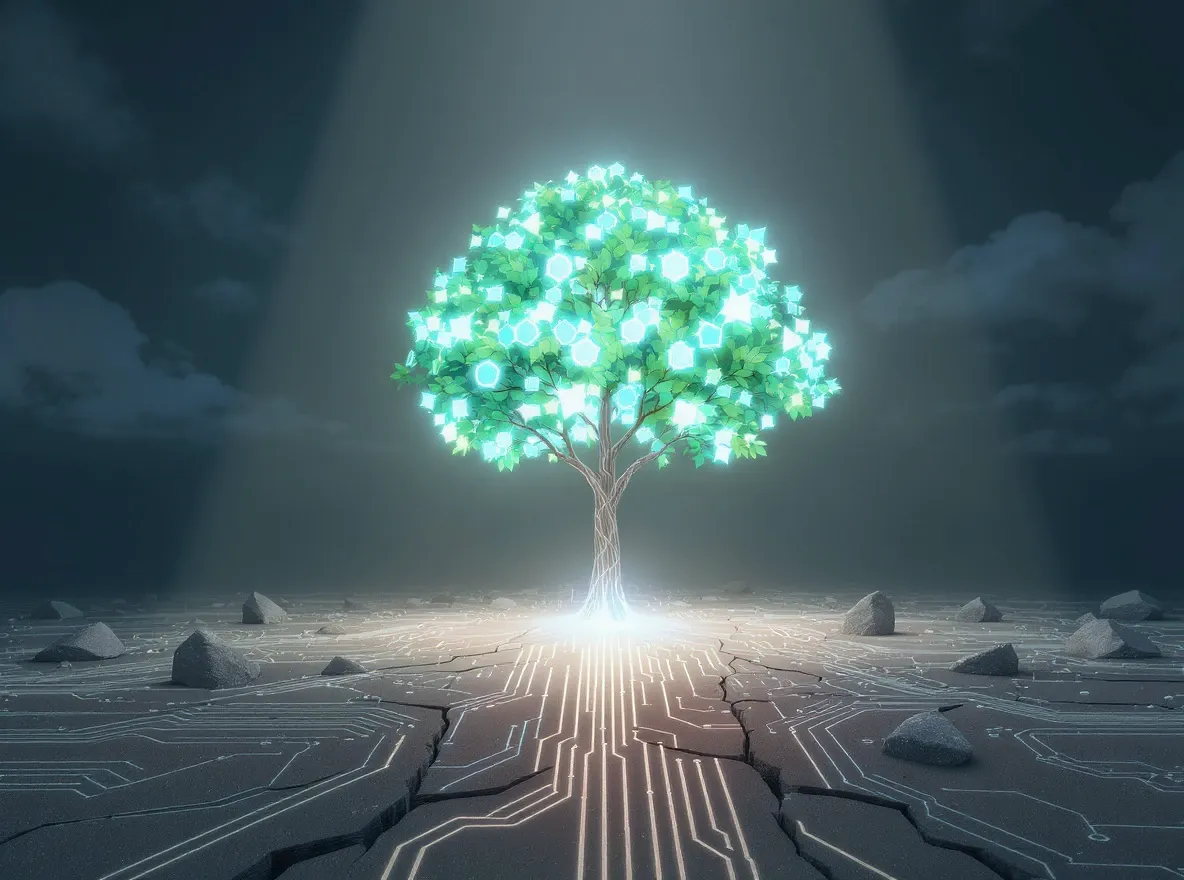 Arbre lumineux sur circuits brisés