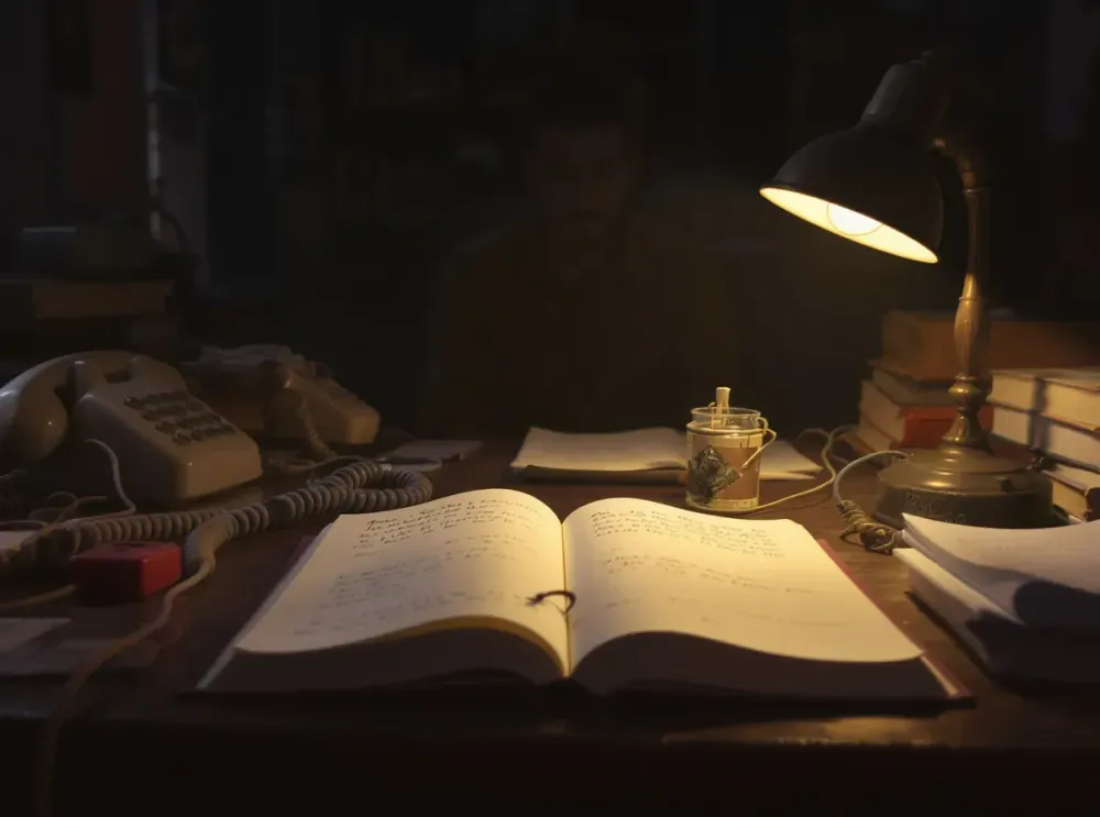 vieux livre sur un ancien bureau des années 90