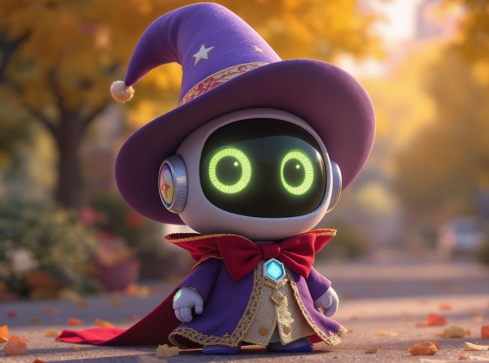 robot habillé en magicien