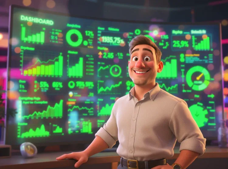 homme devant un dashboard