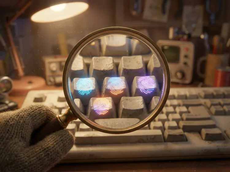 Loupe et clavier biométrique digitalisé