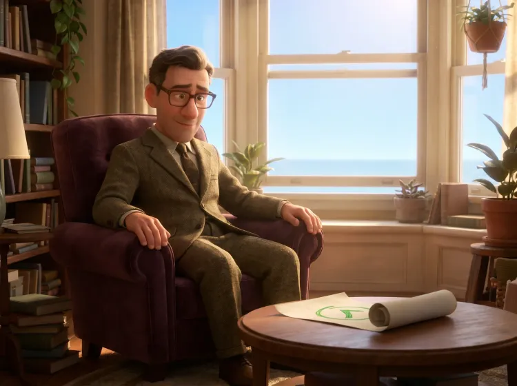 Homme en costume contemplatif devant une checklist finale