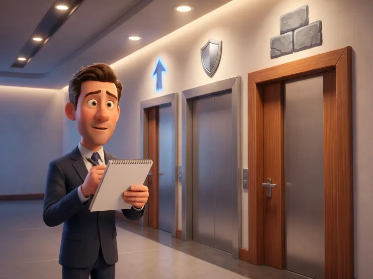 Homme choisissant une porte d'opportunité