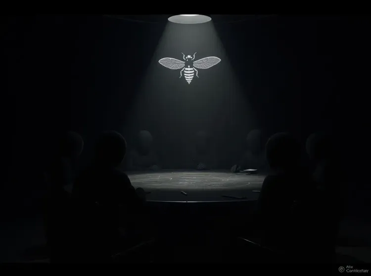 Réunion secrète, cigale lumineuse