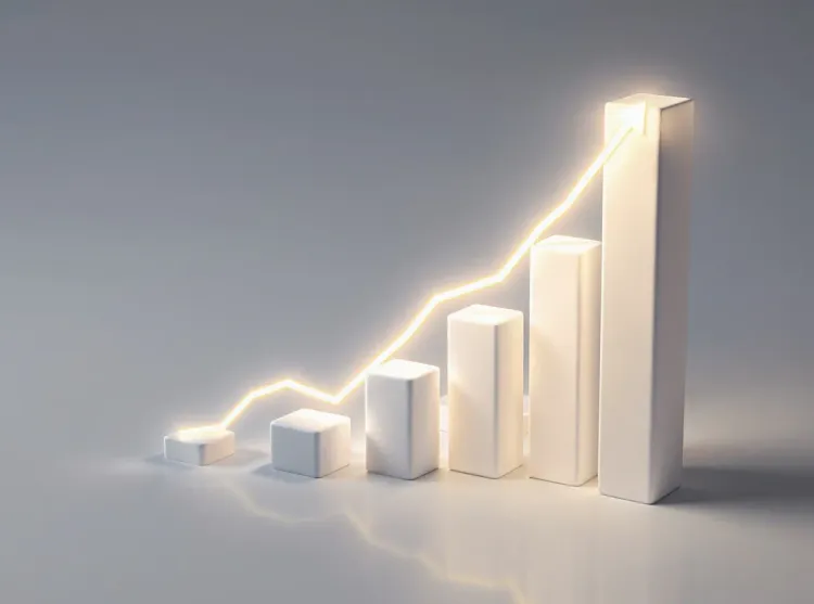 Barres 3D: tendance historique éclairée